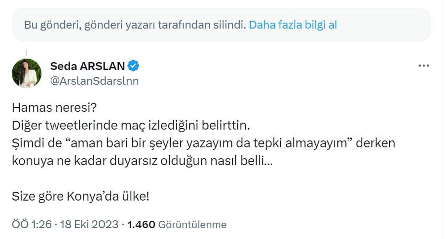 Vatandaşlar Berna Laçin’e tweet sildirtti: Hamas'ı şehir zanneden 'yurdum aydını'