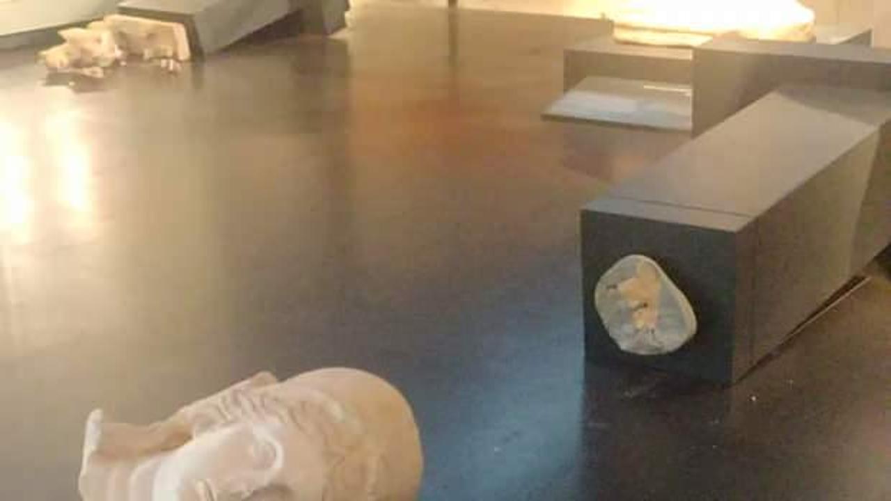 ABD’li bir turist müzedeki binlerce yıllık heykelleri kırdı