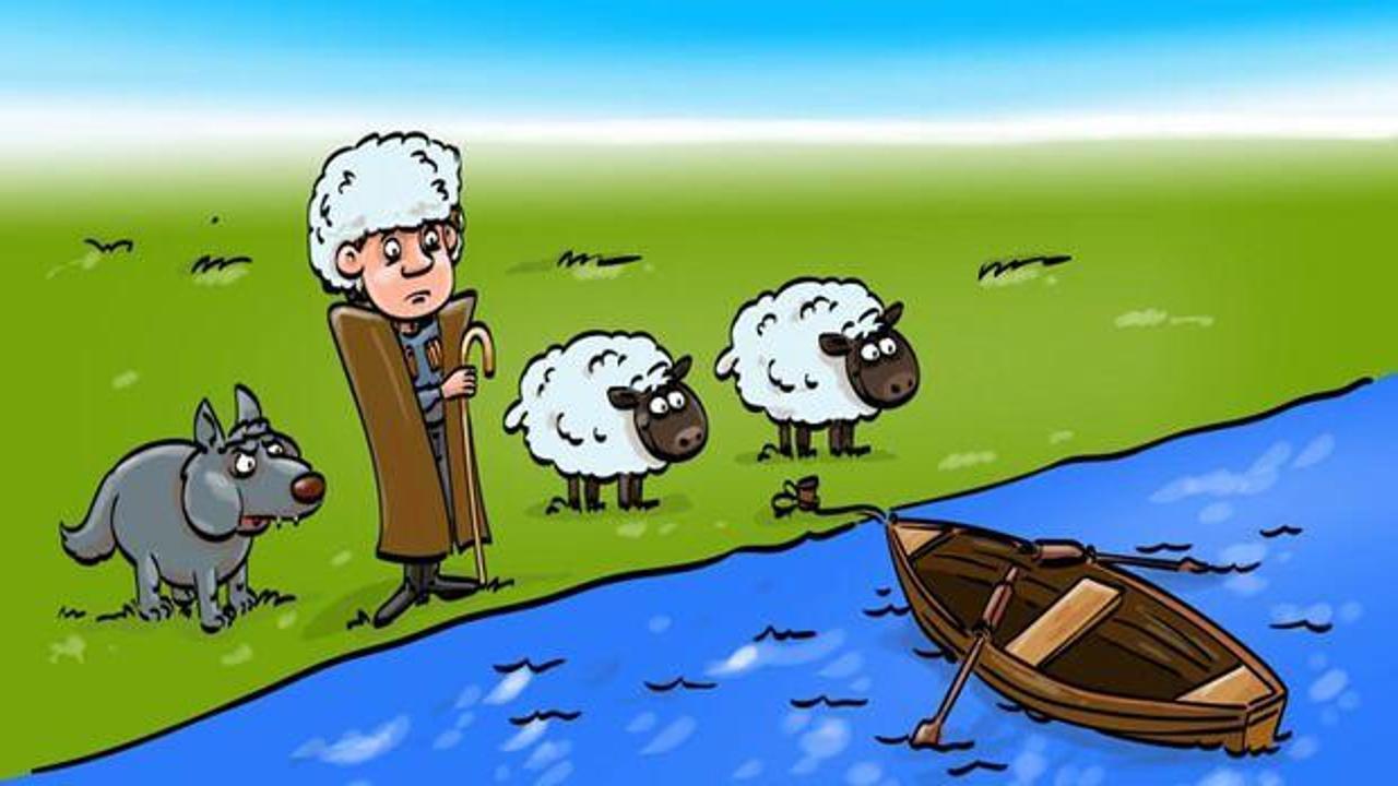 Aklınızı karıştıracak zekâ sorusu: 2 koyun ve bir kurdu nehrin karşısına nasıl geçirirsin?