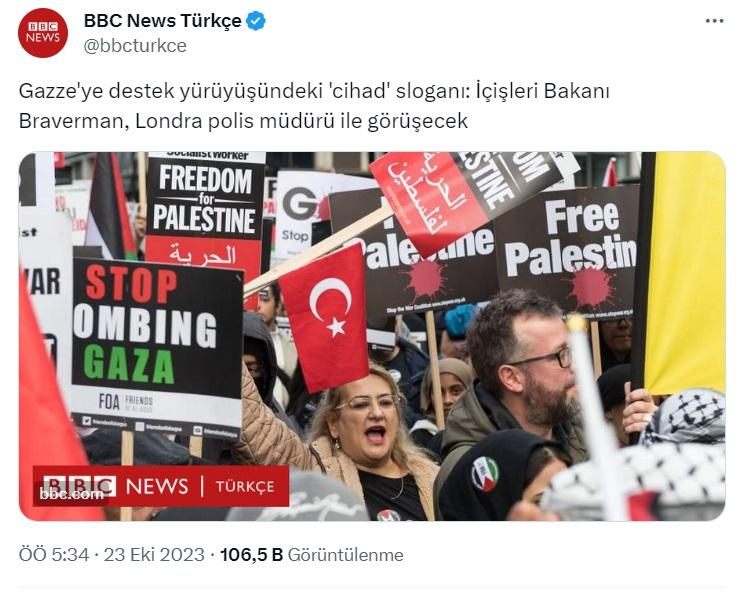 İsrail'in savaş suçlarını görmezden gelen BBC'den Türk bayraklı algı operasyonu