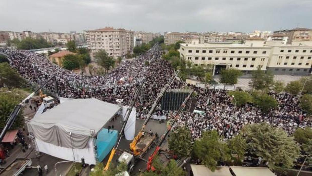 Diyarbakır’da Filistin mitingi! On binler katıldı