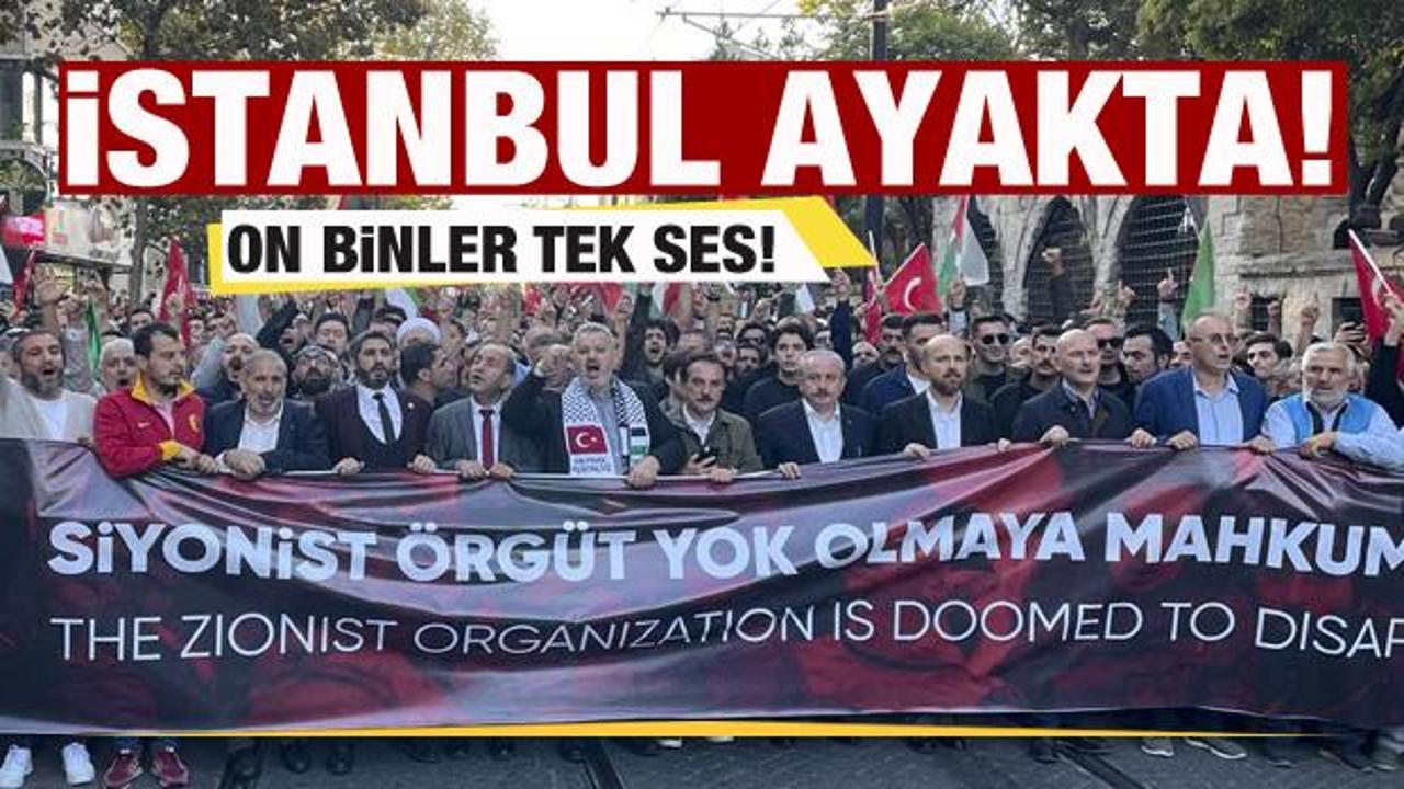 İstanbul’da ‘Büyük Filistin Yürüyüşü’