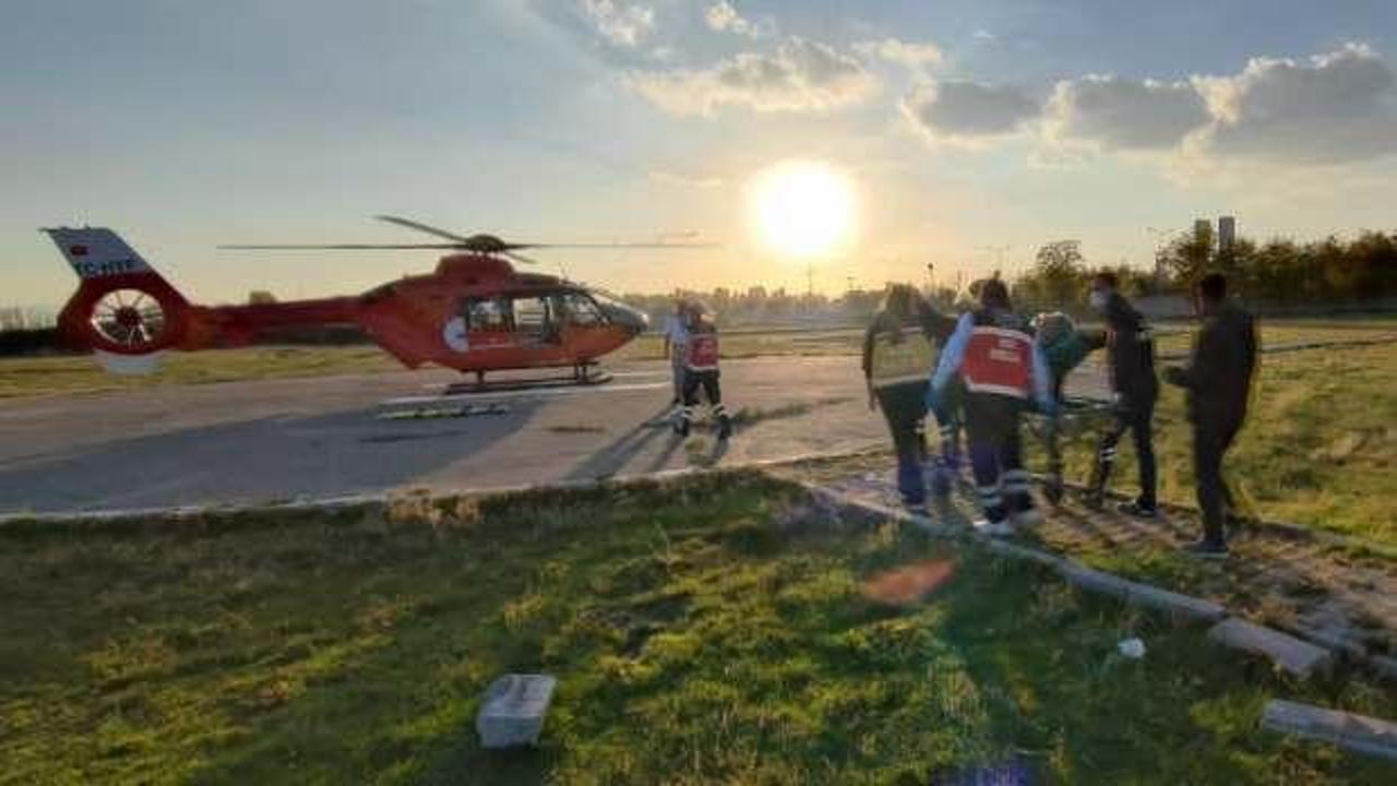 Muş’taki hasta ambulans helikopterle Van’a ulaştırıldı