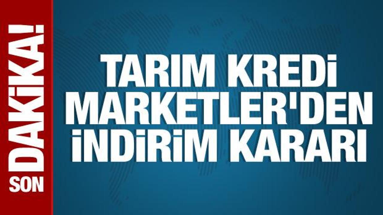 Tarım Kredi Marketler’den indirim kararı