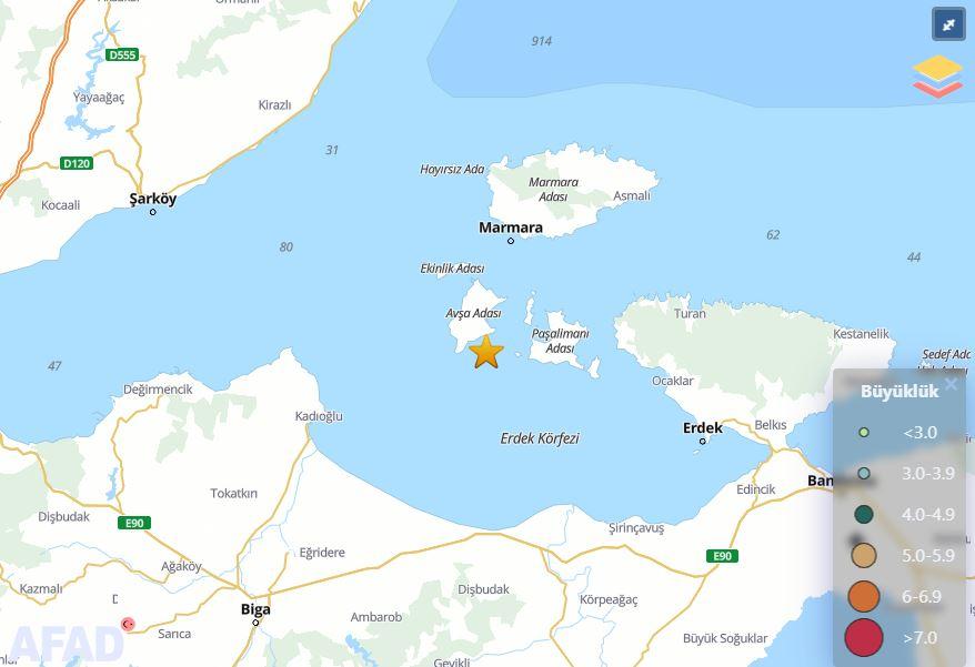 Marmara Denizi'nde 4,1 büyüklüğünde deprem! İstanbul'dan da hissedildi!