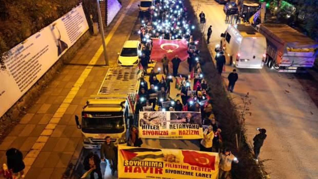 Göynük’te Filistin’e destek yürüyüşü