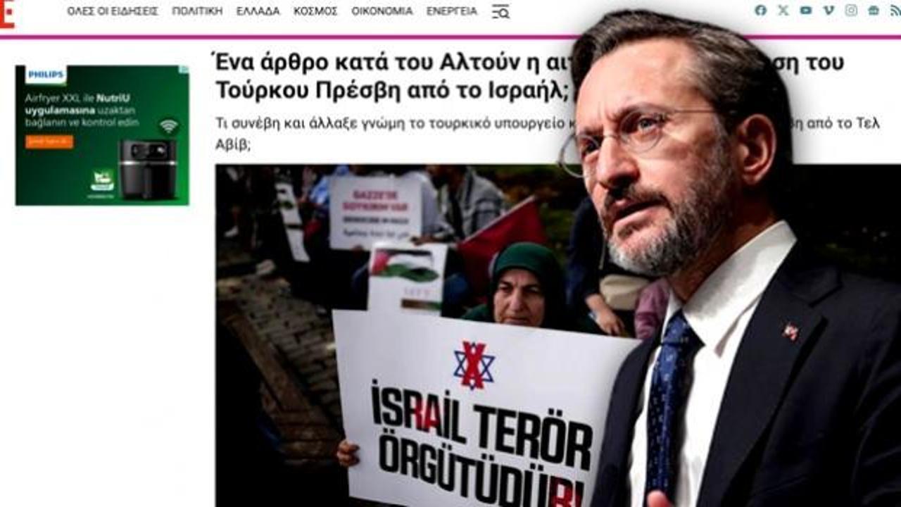 Yunanlılardan, Altun’u hedef alan İsrail’e destek! Türkiye’nin rolünden rahatsız oldular!