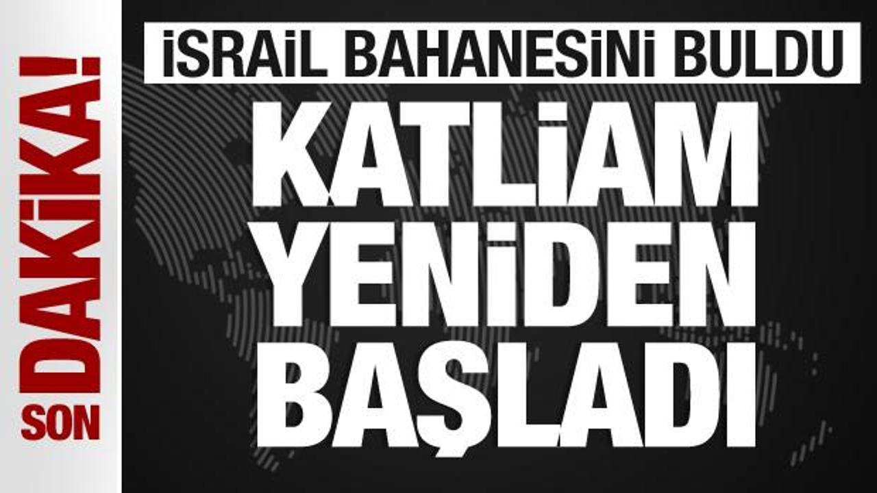 Katliam yeniden başladı! İsrail’den bombardıman! Hamas’a suçlama!