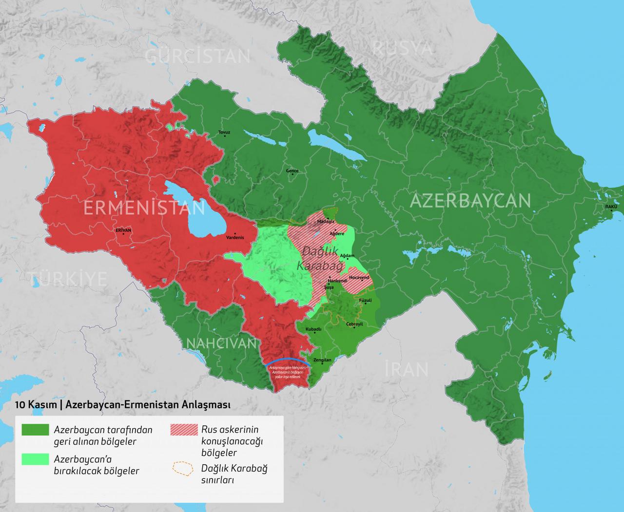 Rus askeri, Dağlık Karabağ'dan çekilmeye başladı