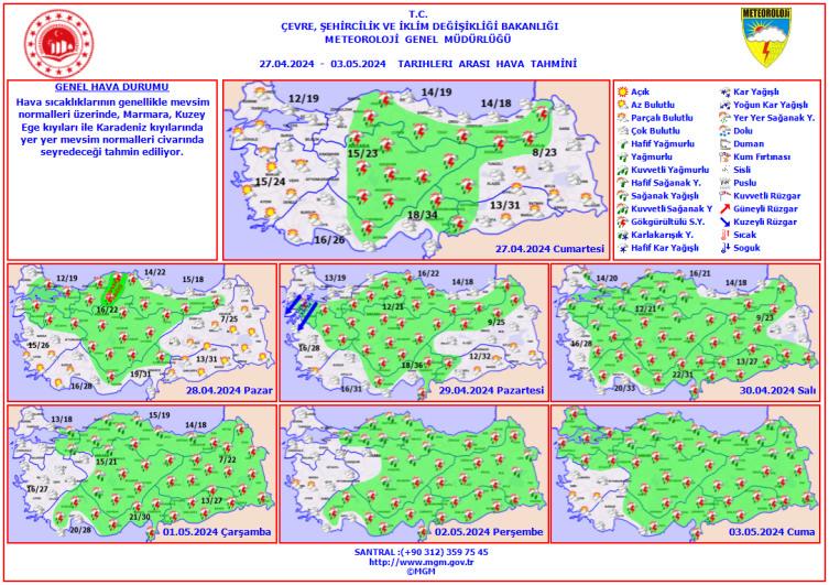 Çok sayıda il için uyarı! Yağışlı hava geliyor