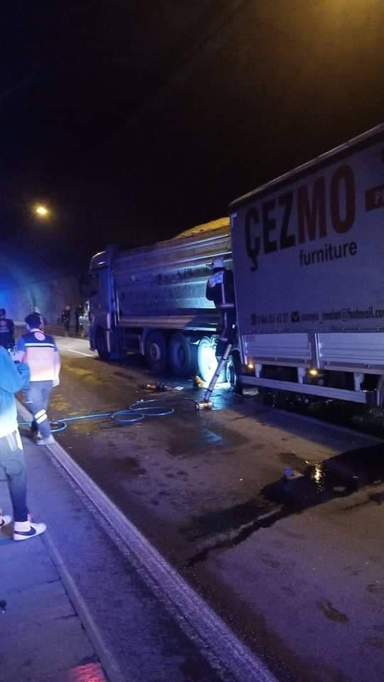 Trabzon'da tünelde zincirleme kaza: 1 ölü, 6 yaralı