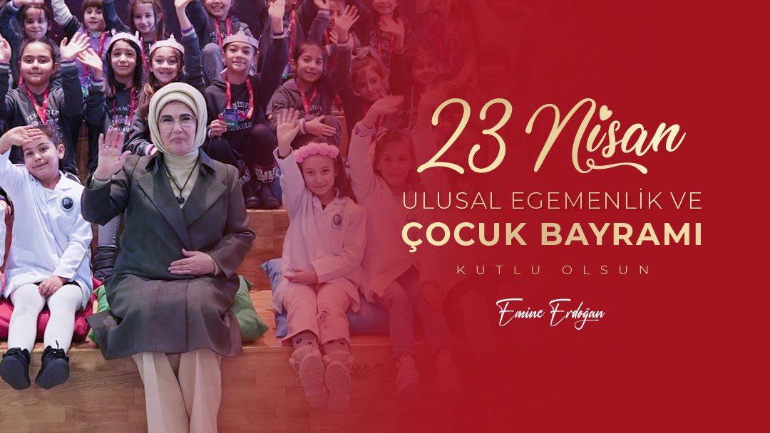 Emine Erdoğan'dan '23 Nisan' mesajı