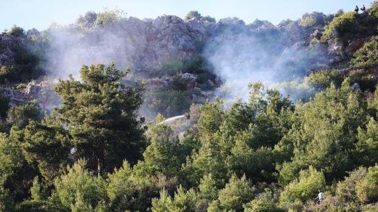 Alanya’da ormanlık alanda yangın