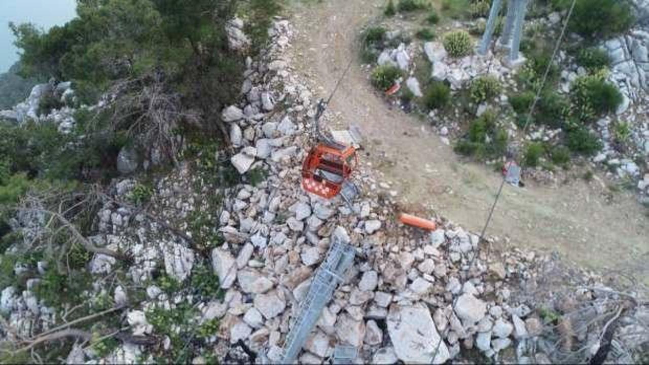 Bölgeye giriş izni yok! Enkaz havadan böyle görüntülendi
