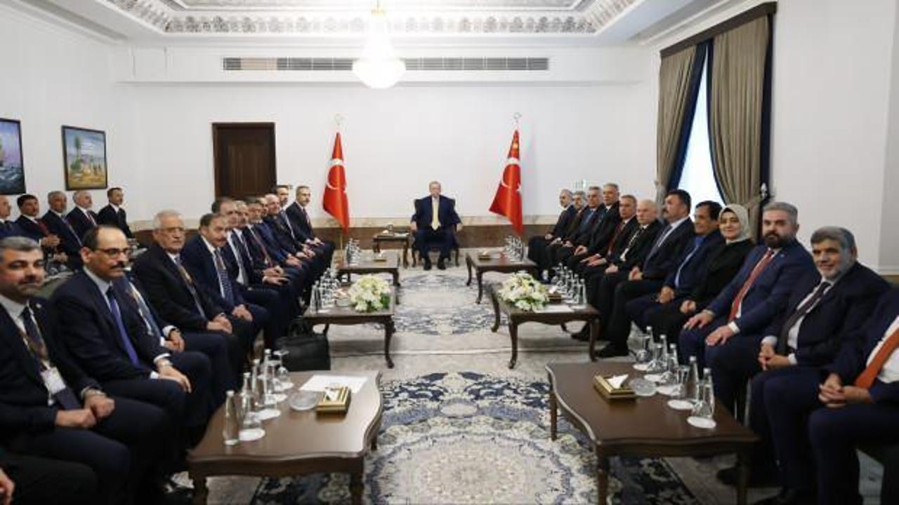 Cumhurbaşkanı Erdoğan, Irak Türkmen ve Sünni toplumu temsilcilerini kabul etti