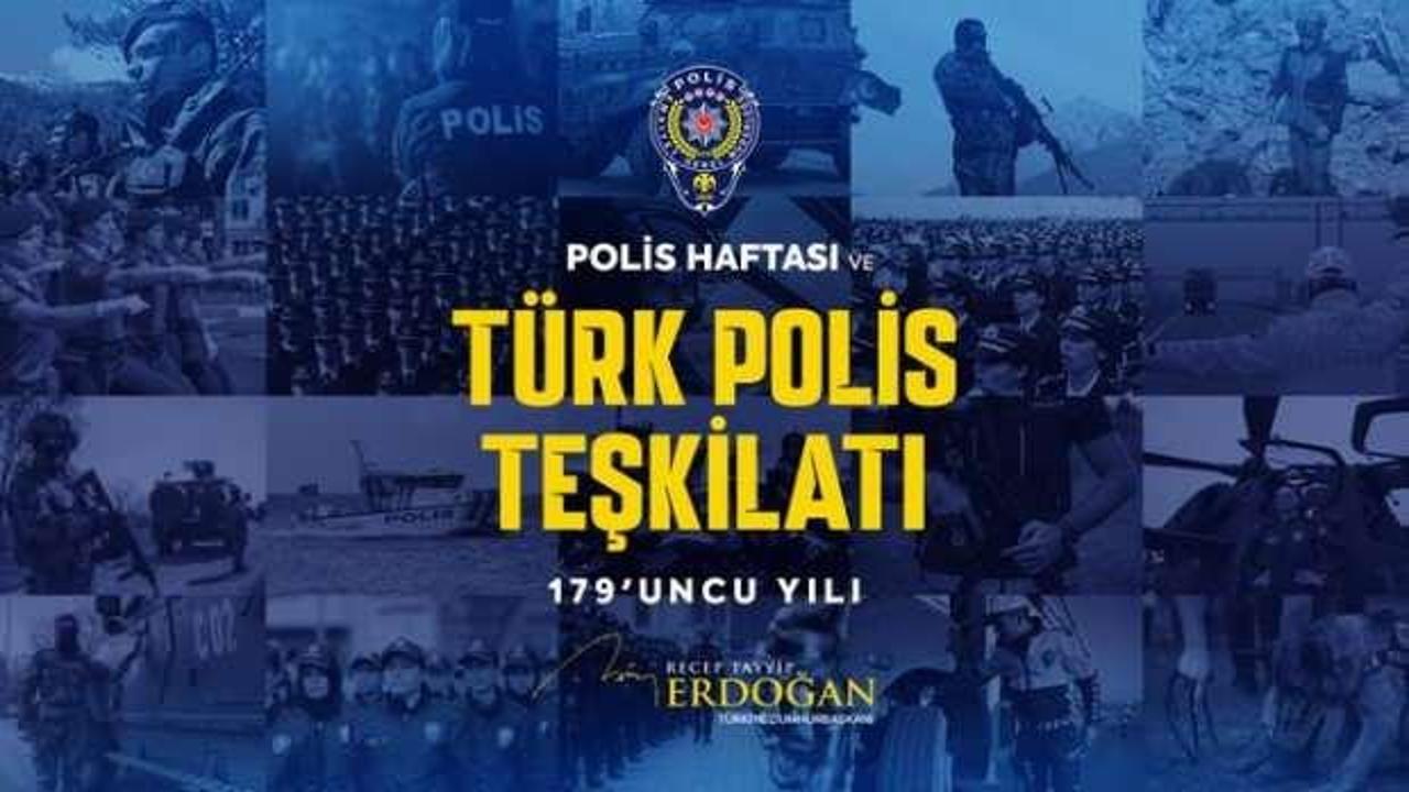 Başkan Erdoğan, Türk Polis Teşkilatının 179. kuruluş yıl dönümünü kutladı