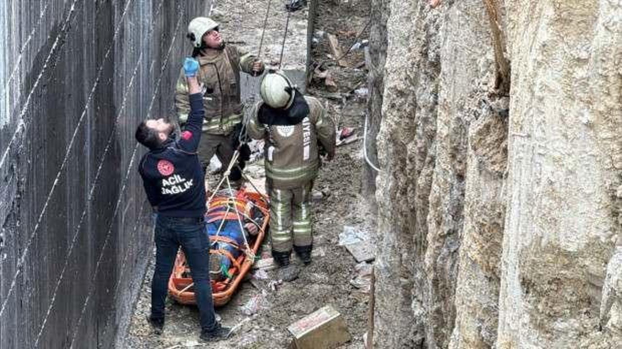İnşaat işçisi 10 metreden boşluğa düştü