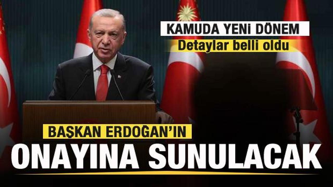 Kamuda yeni dönem başlıyor! Detaylar belli oldu! Başkan Erdoğan’ın onayına sunulacak