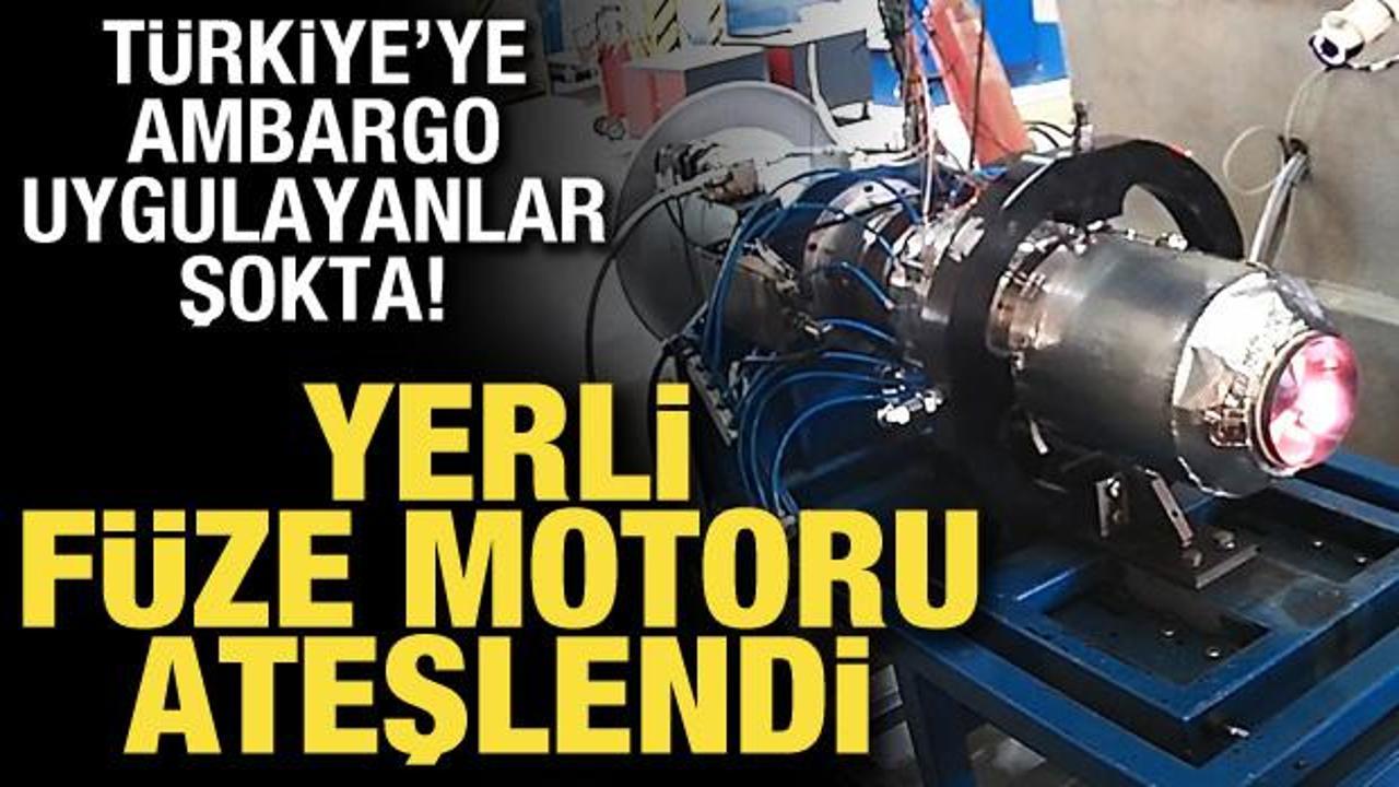 Yerli füze motoru ateşlendi