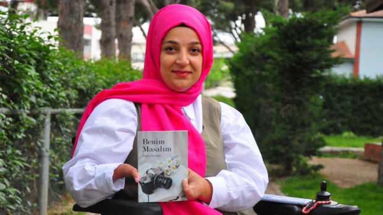 2 parmağıyla 150 sayfalık kitap yazdı! Yüzde 90 engelli Tuğba’nın tek bir amacı var
