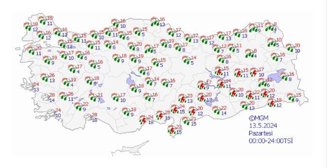 Hava durumu: MGM'den 17 il için sarı kodlu uyarı! Tüm yurtta etkili olacak