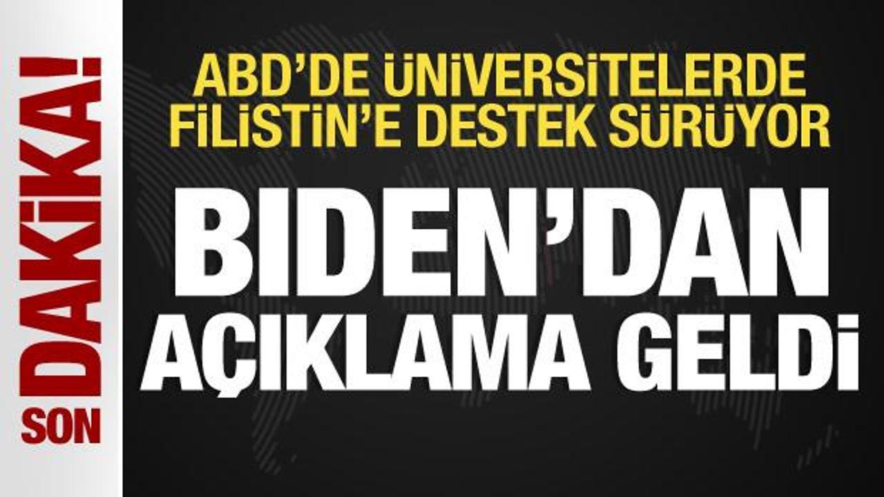 Biden’dan Filistin’e destek gösteri hakkında açıklama