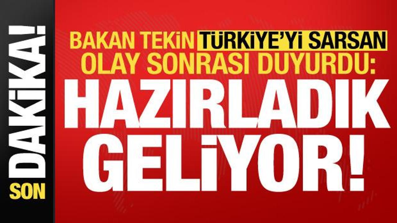 Son dakika: Bakan Tekin, Türkiye’yi sarsan olay sonrası duyurdu: Hazırladık, geliyor…