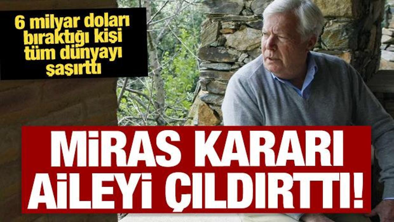 Miras kararı aileyi karıştırdı: 6 milyar doları bahçıvana verecek