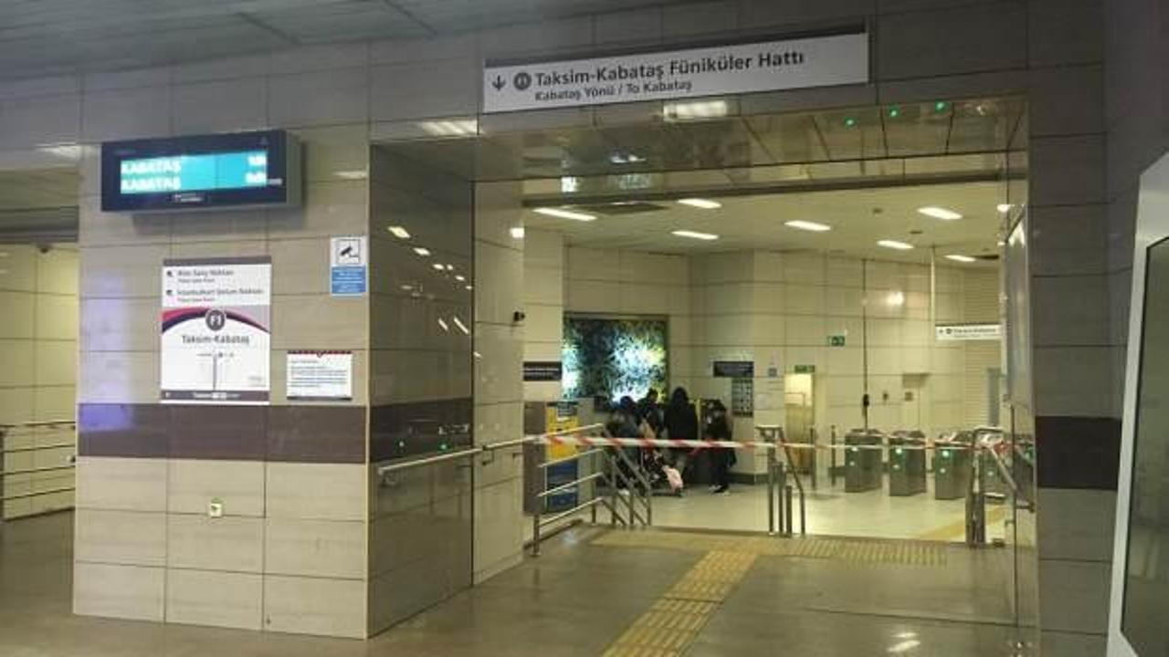 Taksim-Kabataş hattında arıza