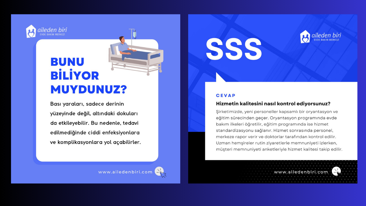 Aileden Biri Evde Bakım Merkezi: Evde Sağlıkta Güven ve Konforun Adı