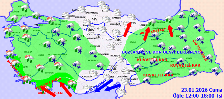 Meteoroloji ve İçişleri'nden 16 il için peş peşe uyarı! Bu saatlere dikkat: Kuvvetli kar yağışı geliyor