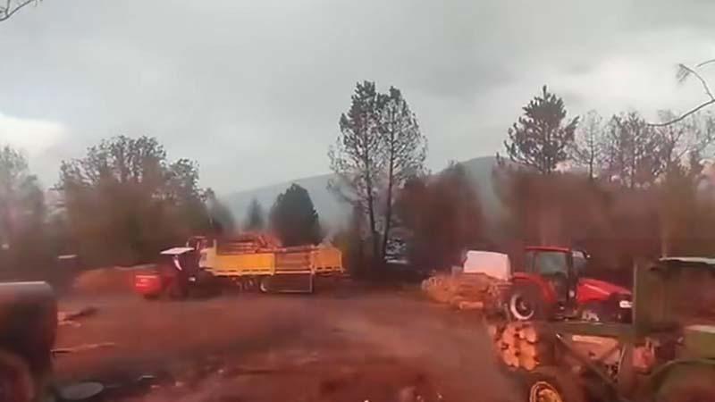 Ölümle Burun Buruna! Kayıttayken Yanındaki Ağaca Yıldırım Düştü
